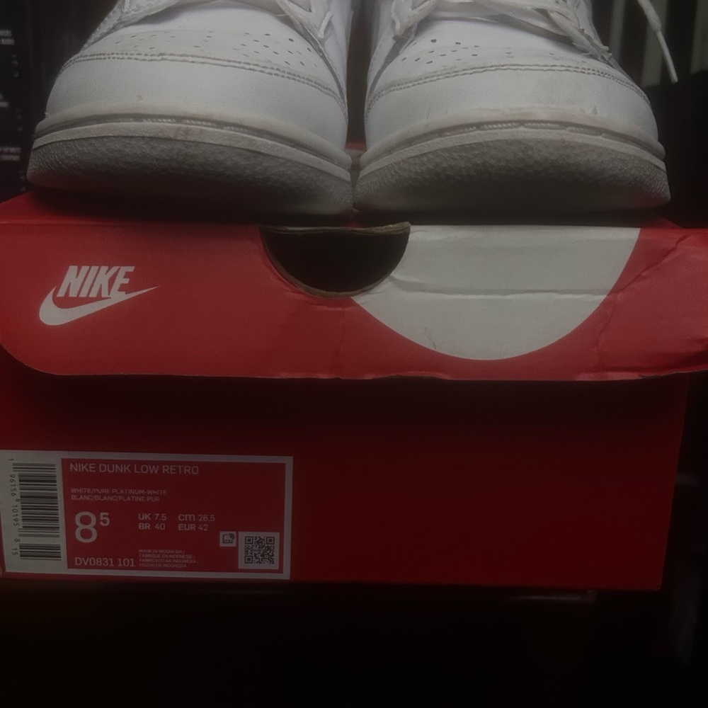 Nike Dunk Low Retro White Sneakers